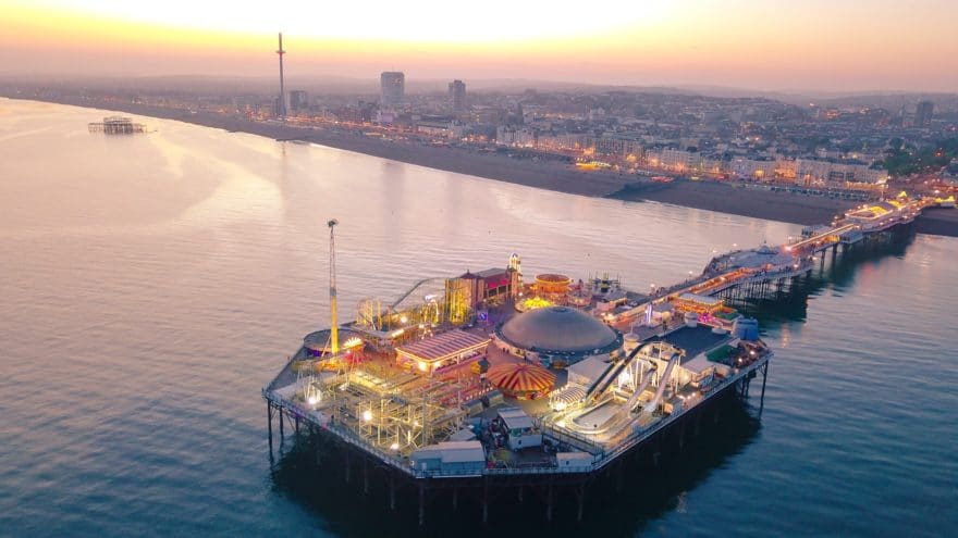Brighton Pier aerial view