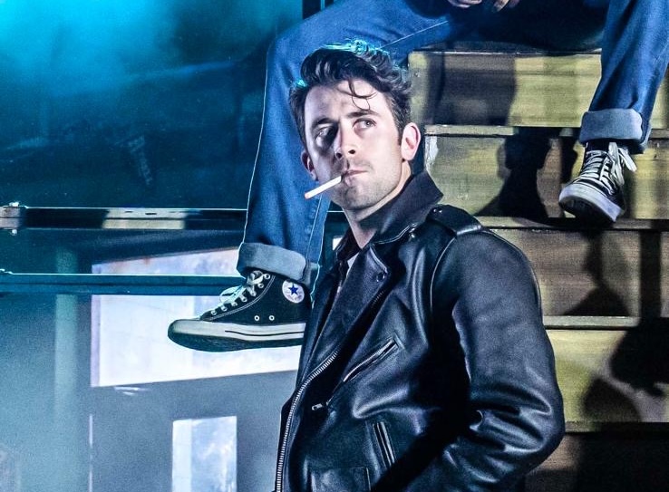 Liam Mchugh in character in grease